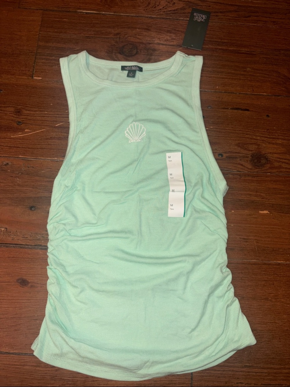 wild fable Mint Ribbed Shell Tank Top